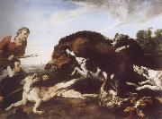 Frans Snyders Wild Boar Hunt oil